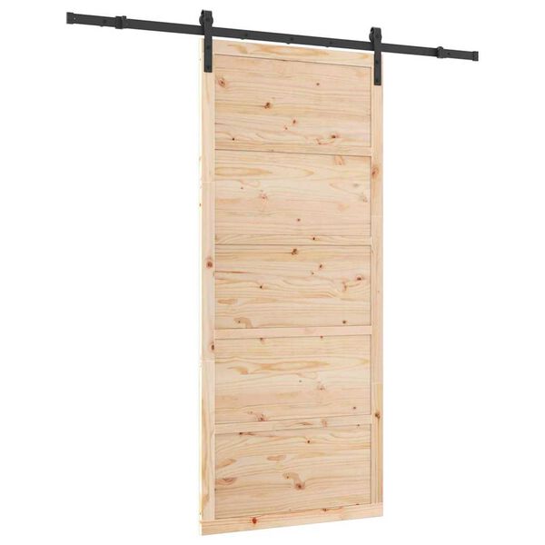 vidaXL Porta Deslizante Castanho 100 x 208 cm
