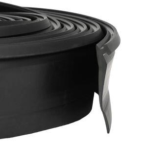 vidaXL Veda&ccedil;&atilde;o da Porta da Garagem Preto 52 x 2 mm 2,5 m PVC