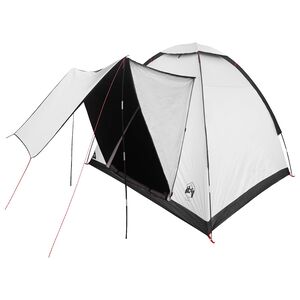 vidaXL Barraca de Camping 2 pessoa Branco Blackout Poli&eacute;ster e A&ccedil;o