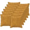 vidaXL Capa almofada 12 unid. HOUTEN Amarelo 50 x 50 cm