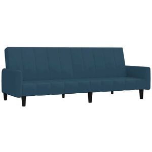 vidaXL Sof&aacute;-cama de 2 lugares veludo azul
