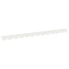 vidaXL Acabamento para Gramado 10 pcs 102 x 4 x 4 cm A&ccedil;o Branco