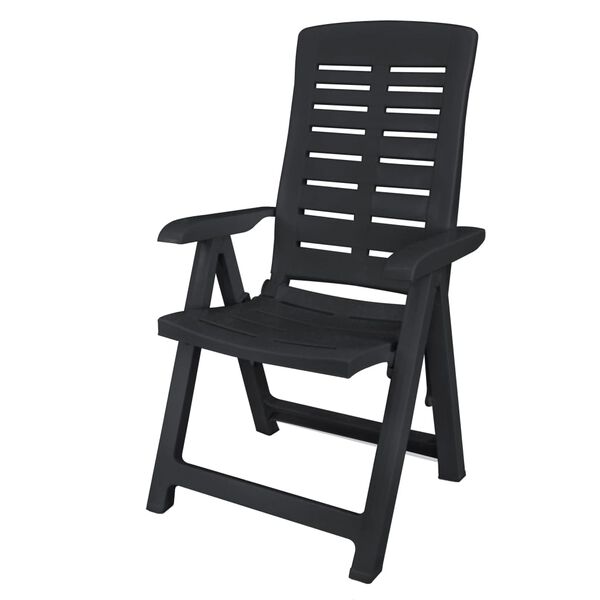 vidaXL Conjunto de jantar de exterior 11 pcs plástico antracite