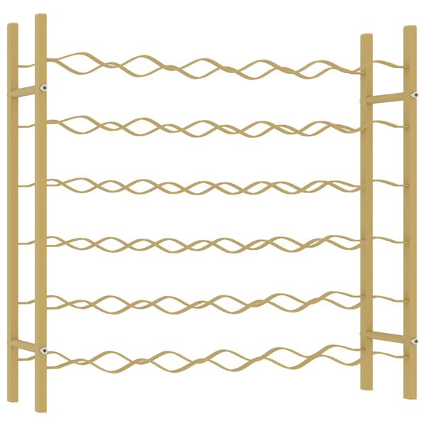 vidaXL Garrafeira para 36 garrafas metal dourado