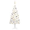 vidaXL &Aacute;rvore Natal artificial pr&eacute;-iluminada c/ bolas branco