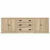 vidaXL Aparadores 3 pcs derivados de madeira cor carvalho sonoma