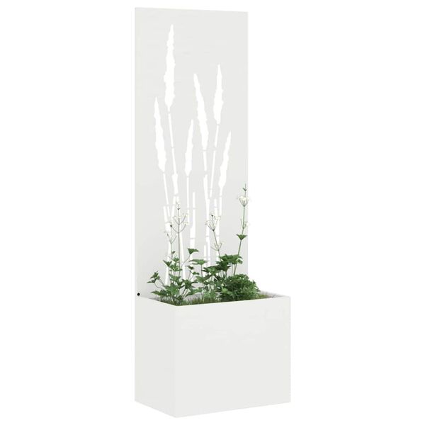 vidaXL Tela de Privacidade para Jardim Fretwork Branco 50 x 140 cm