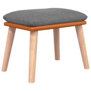 vidaXL Apoio de p&eacute;s45x29,5x35cm tecido/couro artificial cinzento-claro
