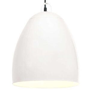 vidaXL Candeeiro teto industrial redondo 25 W 42 cm E27 branco