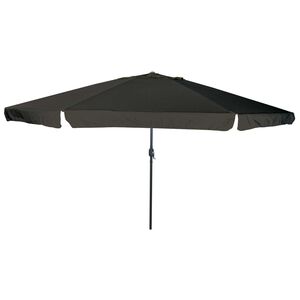 vidaXL Guarda-sol de Jardim Preto 395 x 395 x 245 cm Poliéster e Aço