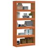 vidaXL Gabinete de Livros Marrom Cera 80 x 30 x 167,5 cm
