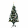 vidaXL &Aacute;rvore Natal artificial com LEDs e bolas e pinhas 210 cm