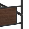 vidaXL Estrutura cama sem colch&atilde;o 193x201 cm metal carvalho castanho