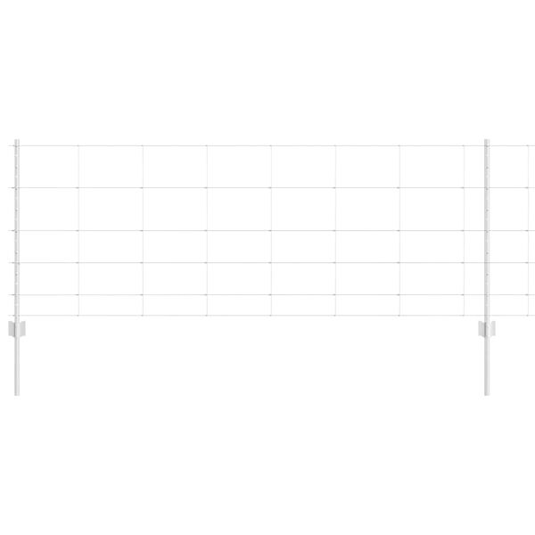vidaXL Cerca com Poste Prateado 0,8 x 100 m A&ccedil;o