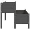 vidaXL Vaso/floreira 110x84x75 cm pinho maciço cinzento
