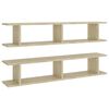 vidaXL Estantes de parede 2 pcs 105x18x20 cm contrapl. carvalho sonoma