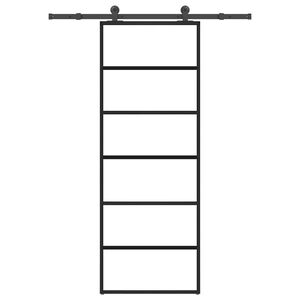 vidaXL Porta deslizante c/ conj. ferragens 76x205cm vidro ESG/alum&iacute;nio
