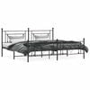 vidaXL Estrutura de cama com cabeceira e p&eacute;s 193x203 cm metal preto