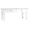 vidaXL Mesa de centro espelhada 106x45x45cm derivados de madeira/vidro