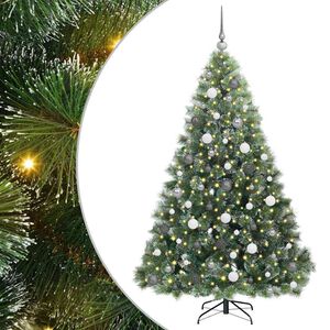 vidaXL &Aacute;rvore de Natal Artificial com 300 LEDs Verde 180 cm PE e PVC