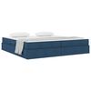 vidaXL Cama com arruma&ccedil;&atilde;o e colch&atilde;o Azul 200 x 200 cm Poli&eacute;ster