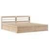 vidaXL Estrutura de cama com cabeceira 180x200 cm pinho maci&ccedil;o