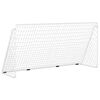 vidaXL Baliza de futebol com rede 366x122x182 cm a&ccedil;o branco