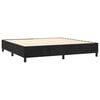 vidaXL Cama box spring c/ colch&atilde;o/LED 200x200 cm veludo preto