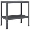vidaXL Mesa de envasamento 80 x 50 x 80 cm A&ccedil;o revestido a p&oacute;