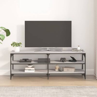 vidaXL Móvel para TV 140x30x50 cm derivados de madeira cinzento sonoma