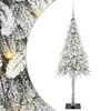 vidaXL &Aacute;rvore de Natal com 150 LEDs com suporte Branco 150 cm PE e A&ccedil;o