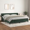 vidaXL Cama com molas/colch&atilde;o 200x200 cm veludo verde-escuro
