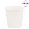 vidaXL Copos de caf&eacute; de papel 1000 pcs 4oz 100ml branco