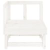 vidaXL Sofás de canto para jardim 2 pcs madeira de pinho maciça branco