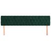 vidaXL Cabeceira de cama 2 pcs veludo 90x7x78/88 cm verde-escuro