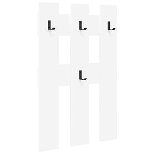 vidaXL Cabideiro de Parede Branco 65 x 3 x 100 cm Madeira processada