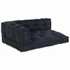 vidaXL Travesseiro para Sof&aacute; Pallet 3 pcs Antracite 120 x 80 x 38 cm