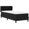 vidaXL Cama Box com colch&atilde;o com cabeceira Preto 80 x 200 cm tecido