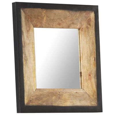vidaXL Espelho 50x50 cm madeira de mangueira maciça