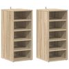 vidaXL Sapateiras 2pcs derivados de madeira carvalho sonoma