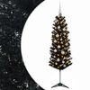 vidaXL &Aacute;rvore de Natal artificial estreita com bolas 150 cm 150 LED