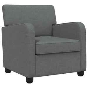 vidaXL poltrona Cinzento-Escuro Tecido