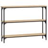 vidaXL Mesa consola 100x22,5x75cm derivados de madeira carvalho sonoma