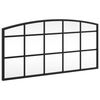 vidaXL Espelho de parede arqueado 60x30 cm ferro preto