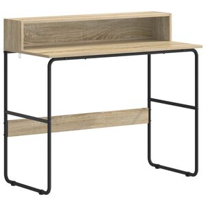 vidaXL Mesa com Armazenamento Carvalho Sonoma 100 x 50 x 91 cm