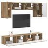 vidaXL Conjunto de m&oacute;vel de TV 4 pcs Madeira antiga Madeira processada