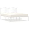 vidaXL Estrutura de cama com cabeceira 150x200 cm metal branco