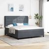 vidaXL Cama Box com colch&atilde;o Cinza Escuro 200 x 180 cm Veludo