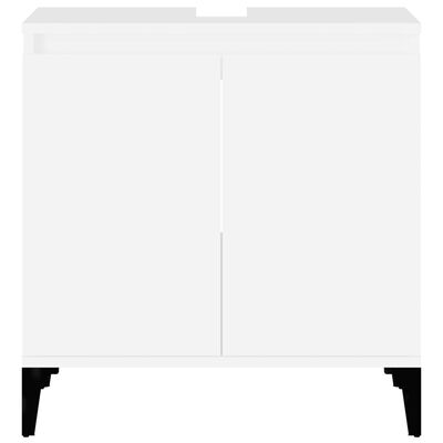 vidaXL Armário de lavatório 58x33x60 cm derivados de madeira branco