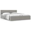 vidaXL Estrutura de cama hidr&aacute;ulica 180x200 cm tecido cinzento-claro